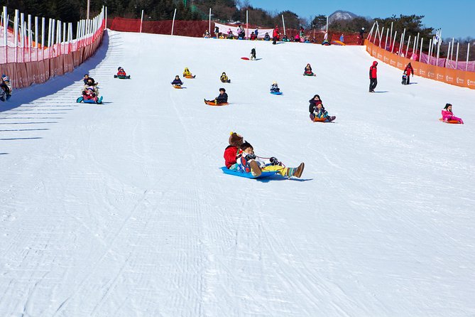 Elysian Gangchon Winter Ski + Eobi Ice Valley Day Tour fr Seoul - Sightseeing lift ticket and snack coupon: a calmer way to enjoy the snow day
